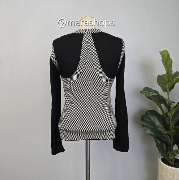 Alexander McQueen 2003 Scanners Collection Black and White Checked Sweater - Picture 4 of 8